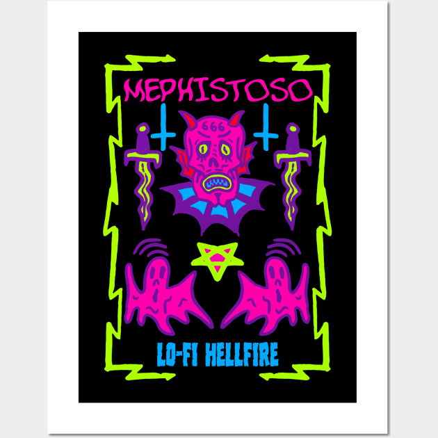 MEPHISTOSO Lo Fi Hellfire Wall Art by DOOMCVLT666